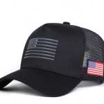 Casquette de camionneur avec drapeau américain pour hommes,